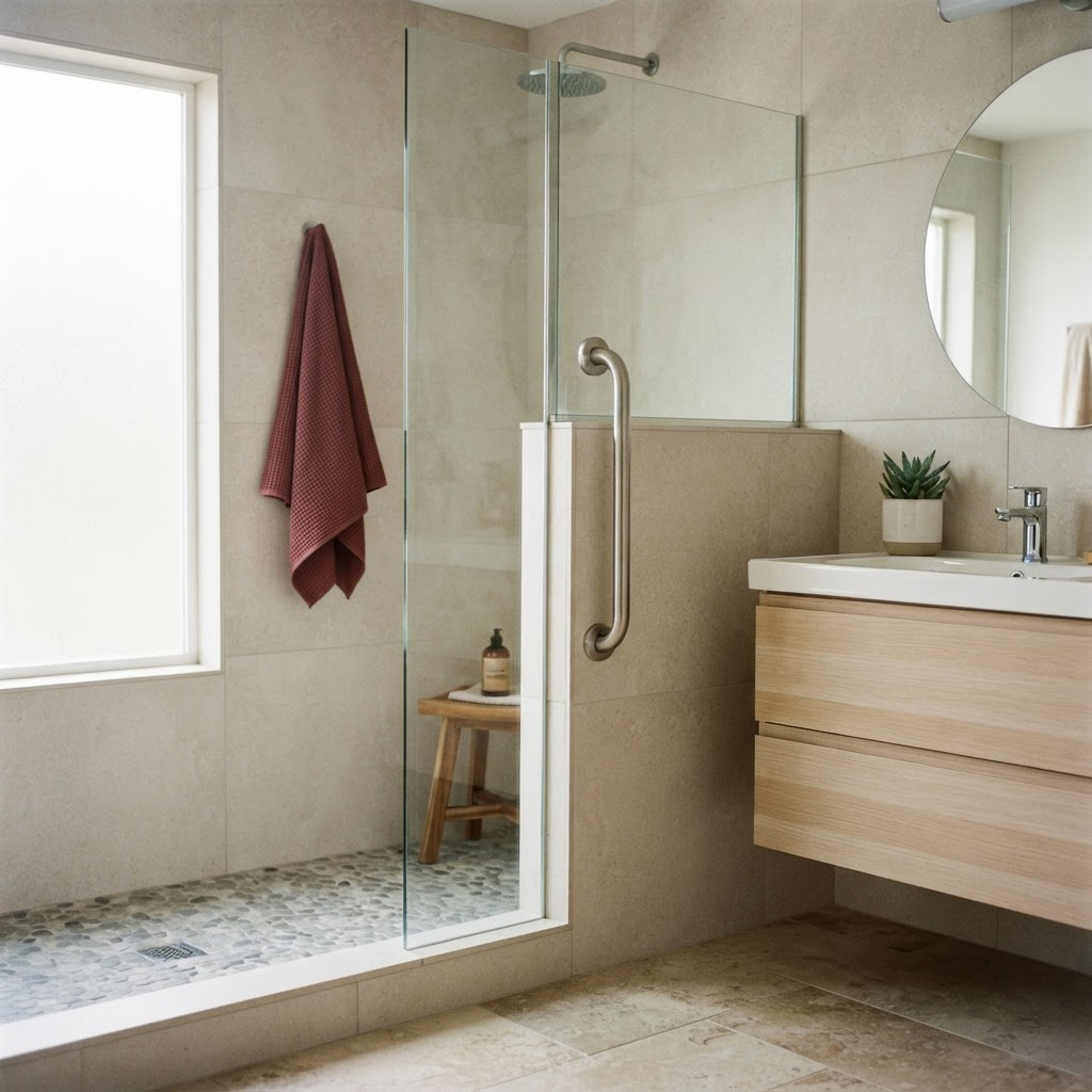 Lighting, grab bars and thresholds are the usual first fixes.